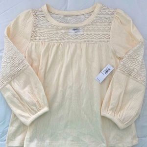 Old Navy Lace Trimmed Shirt